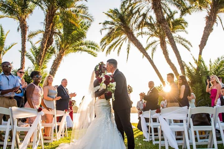 Outdoor wedding area